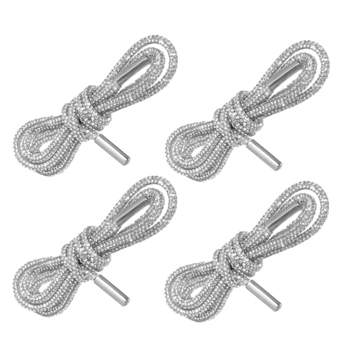 AKOOSY 4 Stück Glitzer Strass Schuhbänder Langlebig Funkelnd Vielseitig für Schuhe Hoodie und Partyoutfits Modisches Accessoire für Damen und Herren von AKOOSY