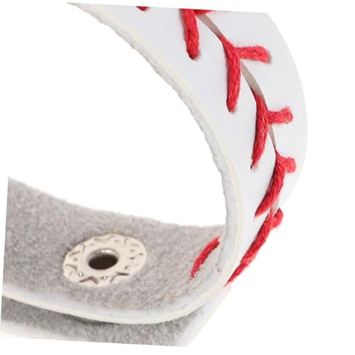 AKOOSY 4 Stück Teiliges Baseball Armband für Jungen Verstellbare PU Wachskordel Handgefertigte Geflochtene Sportarmbänder mit Erinnerungscharakter Langlebiger und Bequemer Sportschmuck von AKOOSY