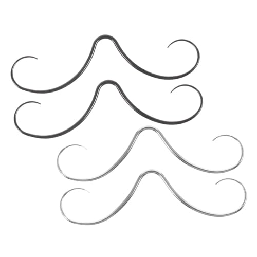 AKOOSY 4stücke Verstellbarer Septum Ring Aus Metall Schnurrbart Nasenringe Für Damen Herren Unisex Piercing Schmuck Septum Nasenringe Körperschmuck von AKOOSY