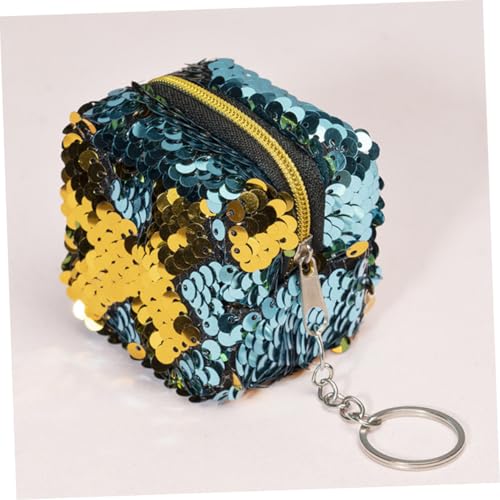 AKOOSY 4 Stück Teiliges Pailletten Kleingeldbörse Kleine Zippered Münzbörsen Damen Tragbare Stereoskopische Geldbeutel mit Reißverschluss Praktische Täschchen für Alltag Zufällige Farbe von AKOOSY