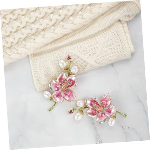 AKOOSY 4 Stück Teiliges Strass Blumenbroschen aus Langlebiger Legierung Rutschfeste Kleid Anstecknadeln mit Elegantem Blumenmotiv für Damen Braut Cheongsam und Festliche Anlässe von AKOOSY