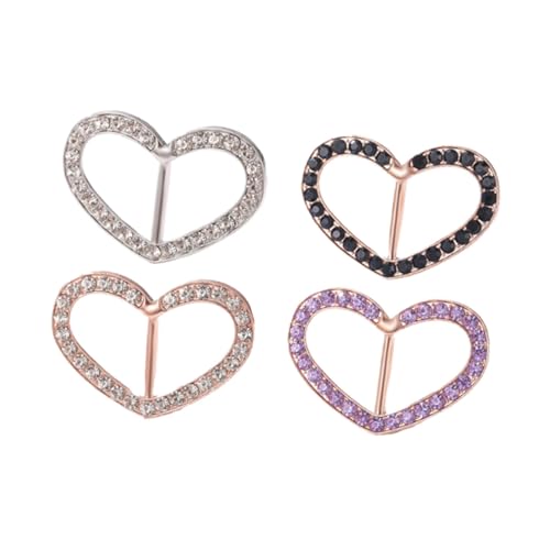 AKOOSY 4 Stück Teiliges T shirt Clips aus Metall Langlebige Rostfreie Knopf dekoration für Hemden Vielseitige Schal Kleidungs ecken binder in Zufälliger Farbe Zufällige Zufällige Farbe von AKOOSY
