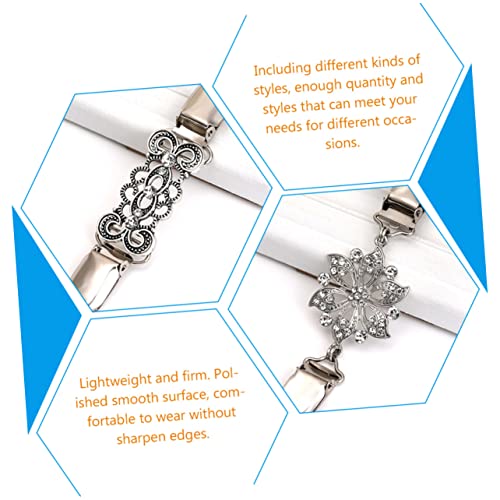 AKOOSY 4 Stück Teiliges Vintage Cardigan Clips Langlebiger Legierung Strickjacken und Schalhalter für Damen Leichter Sicherer Sitz Vielseitig für Pullover Tücher und Kleider Geeignet von AKOOSY