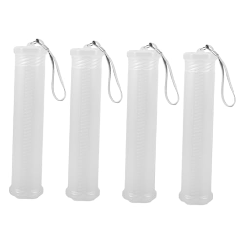 AKOOSY 4 Stück Transparenter Ausziehbarer Stifthalter Teiliges Verstellbarer Kunststoff Pinsel Organizer Durchmesser Aufbewahrungsetui für Malutensilien von AKOOSY