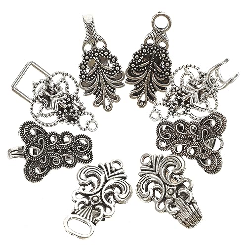 AKOOSY 4 Stück Vintage Brooch Pin Set Teilig Cardigan Clip aus Robustem Retro Strickjacken Spange für Pullover und Blusen Eleganter Halskragen Clip Rostfrei Modischer Kleidungszubehör von AKOOSY