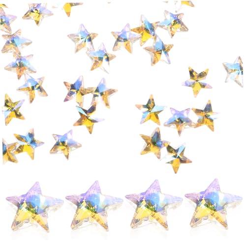 AKOOSY 45 Stück Teiliges Sternform Charms für Schmuckherstellung Glasierte Fünfzackige Anhänger Leichtes DIY Zubehör für Halsketten Ohrringe Armbänder für Kreative Bastelprojekte von AKOOSY