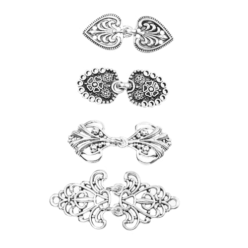 AKOOSY 4paare Vintage Umhang Schnalle Diy Zubehör Für Cheongsam Retro Cloak Buckle Modische Clips Für Schals Und Kleidung Hochwertige Legierung Für Formelle Und Informelle Anlässe von AKOOSY