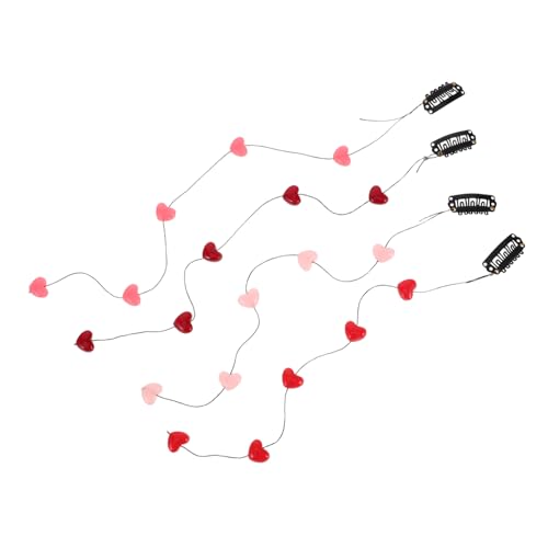 AKOOSY 4Stücke Herz Haarspangen für Damen Niedliche Dekorative Clips im Koreanischen Unsichtbares Design mit Modischem Quastendetail für Partys Hochzeiten von AKOOSY