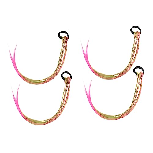 AKOOSY 4stücke Farbenfrohe Kinderperücken Zöpfe Stylische Haarsträhnen Für Partys Und Feste Einfach Zu Tragen Für Kreative Looks Und Fotospaß Für Junge Mädchen von AKOOSY