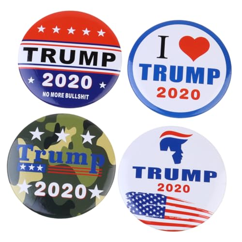 AKOOSY 4er-pack 2020-abzeichen Wahlkampf-pins Trumpf-abzeichen-stifte Trumpf 2020 Anstecknadeln Revers Für Männer Unterstützerbrosche Des Präsidenten Präsidenten-kragennadeln AKOOSY 4er-pack 2020-abzeichen Wahlkampf-pins Trumpf-abzeichen-stifte Trumpf 2020 Anstecknadeln Revers Für Männer Unterstützerbrosche Des Präsidenten Präsidenten-kragennadeln von AKOOSY