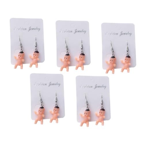 AKOOSY 5paar Design Ohrhänger Harzanhänger Mit Puppenohrring-stil Schlichter Stil Ohrhänger Zufällige Farbe AKOOSY 5paar Design Ohrhänger Harzanhänger Mit Puppenohrring-stil Schlichter Stil Ohrhänger Zufällige Farbe von AKOOSY