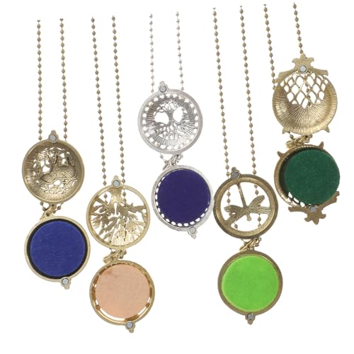 AKOOSY 5stücke Diffuser Halskette Mit Ätherischen Ölen Für Frauen Halskette Mit Zerstäuber Und Anhänger Für Aromatherapie Elegant Und Modisch Für Jeden Anlass von AKOOSY