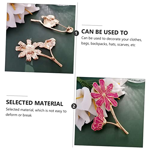 AKOOSY 5 Stück Teiliges Blumenbroschen Zarte Anstecknadeln für Kleidung Schals Hüte Leichte Vielseitige Schmuck Dekoration Robustes Material für Damen und Freunde von AKOOSY