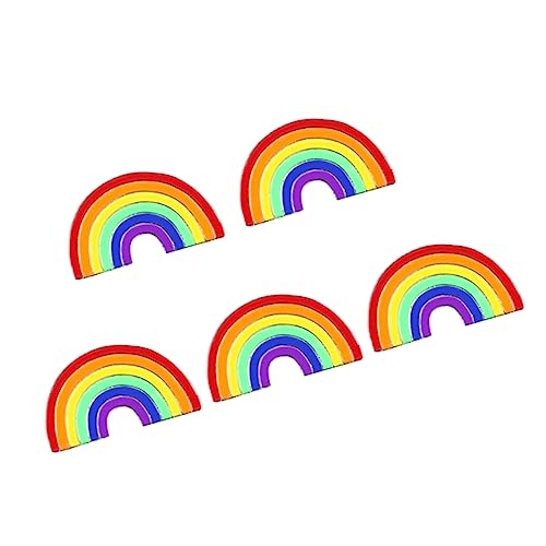 AKOOSY 5 Stück Teiliges Lgbtq Rainbow Broschennadel Bunte Broschen mit Tropföl Design Anstecknadeln für Kleidung Taschen Jacken Geeignet für Pride Partys und Alltag von AKOOSY