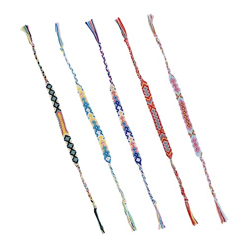 AKOOSY 5 Stück Teiliges Nepalese Stil Handgefertigtes Armband Handgeknüpfte Armkette für Männer und Frauen Mischfarben für Alltag Reisen und Besondere Anlässe AKOOSY 5 Stück Teiliges Nepalese Stil Handgefertigtes Armband Handgeknüpfte Armkette für Männer und Frauen Mischfarben für Alltag Reisen und Besondere Anlässe von AKOOSY