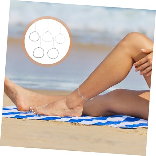 AKOOSY 5 Stück Verstellbare Metall Fußkettchen Damen Leichtes Langlebiges Strand Schmuck Boho Stil Rostfrei Modisch für Sommerurlaub Party Alltag Geeignet AKOOSY 5 Stück Verstellbare Metall Fußkettchen Damen Leichtes Langlebiges Strand Schmuck Boho Stil Rostfrei Modisch für Sommerurlaub Party Alltag Geeignet von AKOOSY