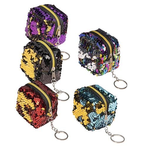 AKOOSY 5Stücke Mini Geldbörse Würfelmuster Damen Taschen für Münzen Schlüssel Schmuck Leicht Langlebig Praktisch für Unterwegs für Frauen AKOOSY 5Stücke Mini Geldbörse Würfelmuster Damen Taschen für Münzen Schlüssel Schmuck Leicht Langlebig Praktisch für Unterwegs für Frauen von AKOOSY