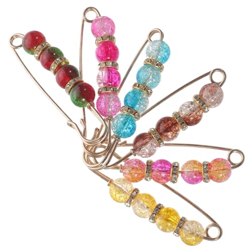 AKOOSY 6 Stück Broschen mit Perlen Anstecknadeln für Damen Vielseitige Schmuck Accessoires für Pullover Schals Hüte und Kleidung Tuchnadel in Candy Farben von AKOOSY