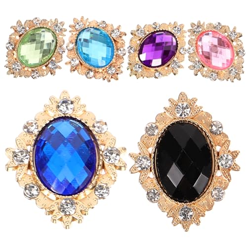 AKOOSY 6 Stück Schuhschmuck Teilig mit Strasssteinen Abnehmbare Dekorationen für Sneakers und Schuhe in Verschiedenen Farben für Damen und Herren Geeignet für Partys und Alltag von AKOOSY