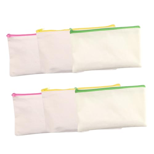 AKOOSY 6 Stück Teiliges Federmäppchen Strapazierfähiges Leeres DIY Stiftemäppchen mit Reißverschluss Robustes Stifteköcher Organizer für Schule und Vielseitige Schreibwaren Aufbewahrung von AKOOSY