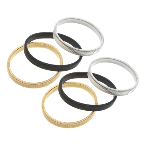 AKOOSY 6 Stück Teiliges Verstellbare Metall Ärmelbänder für Herren und Damen Elastische Hemdhülsenhalter in Gold Vielseitige Ärmelhalter und Armbänder Langlebigem Federstahl von AKOOSY
