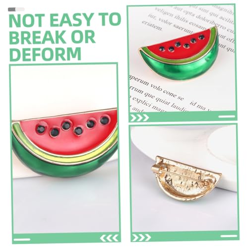 AKOOSY 6 Stück Teiliges Wassermelonen Broschen Kreative Emaillierte Anstecknadeln Retro Cardigan Clips für Damen Sicher Wiederverwendbar für Pullover Schals und Kleider von AKOOSY