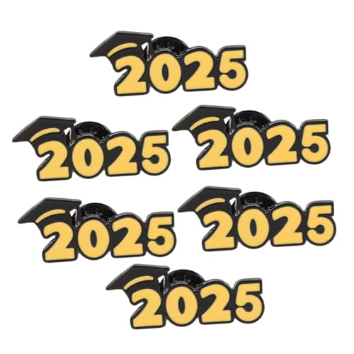 AKOOSY 6stücke Zinklegierungsaufnäher Mützenaufnäher Für Hochschulausbildungsausweis Passend Für Schals Und Strickjacken von AKOOSY