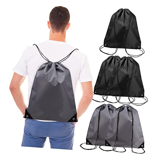 AKOOSY 6stücke Kordelzug Rucksack Aus Polyester Für Outdoor Sport Wasserabweisend Groß Für Handtuch Wasserflasche Regenschirm Geeignet Für Gym Wandern Camping von AKOOSY
