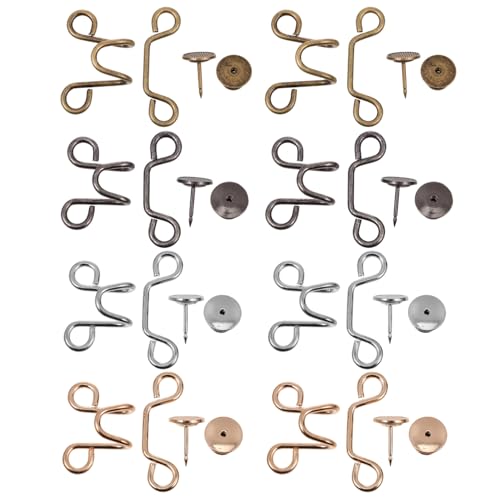 AKOOSY 8 Sätze Verstellbare Taillenschnallen für Jeans Nagelfreie Abnehmbare Hosenknöpfe Vielseitige Bunderweiterung Verkleinerung Einfache Installation Geeignet für Jeans und Hosen von AKOOSY