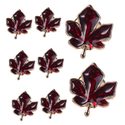 AKOOSY 8 Stück Teiliges Canada Pin Kleine Rote Ahornblatt Brosche für Damen und Herren Leichter Metall Anstecker Eleganter Lapel Pin für Blazer Kleid Schal Vielseitig Tragbar und Sicher von AKOOSY