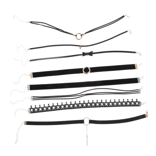 AKOOSY 8 Stück Teiliges Choker Halsketten für Damen Verstellbare Einfache Ketten Modisches Schmuckaccessoire für Alltag und Party Langlebiges Material Vielseitig Kombinierbar von AKOOSY