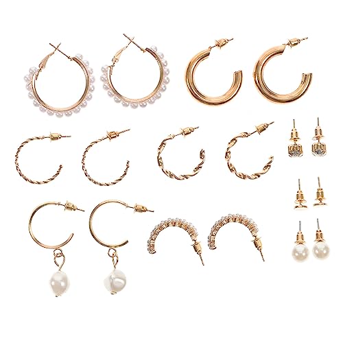 AKOOSY 9 Paare Teiliges Ohrringe Set Damen Perlenohrringe Creolen und Ohrstecker Schmuck Leicht und Modisch Komfortabeler Sitz für Alltag und Party Elegantes Design Passend zu Jedem Stil AKOOSY 9 Paare Teiliges Ohrringe Set Damen Perlenohrringe Creolen und Ohrstecker Schmuck Leicht und Modisch Komfortabeler Sitz für Alltag und Party Elegantes Design Passend zu Jedem Stil von AKOOSY