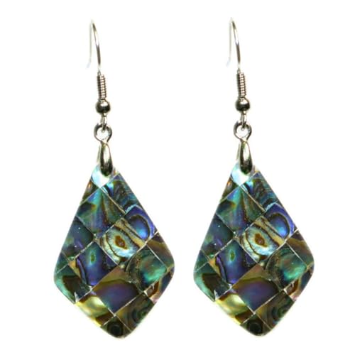 AKOOSY Abalone Shell Dangler Ohrringe für Damen Natürliche Muschel Optik Langlebiges Legierungsmaterial Modischer Schmuck für Alltag und Besondere Anlässe Einzigartiges Design in von AKOOSY