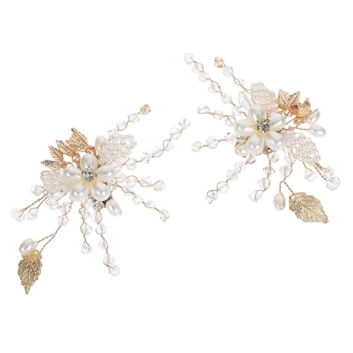 AKOOSY Abnehmbare Brautschuhclips mit Perlen und Strass Stilvolle DIY schuhschnallen für High Heels Komfortable Modische Schuhdekoration für Hochzeit und Besondere Anlässe von AKOOSY