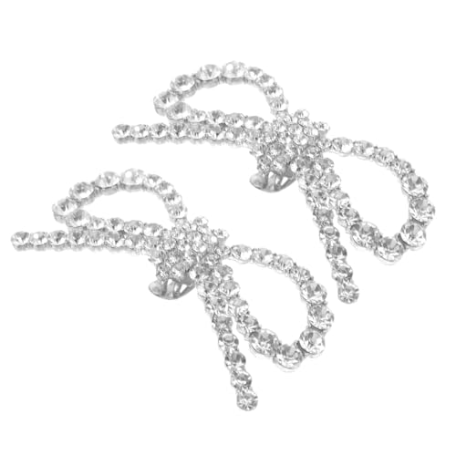 AKOOSY Abnehmbare Schleifen Schuhclips Strass Hochzeit Braut Pumps Schmuck DIY Clip Zubehör für High Heels mit Funkelnden Schmuckakzenten und Einfachem Anbringen von AKOOSY