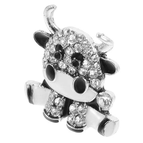 AKOOSY Allegierte Kuh Brosche mit Funkelnden Strasssteinen Brustnadel für Damen Vielseitiges Accessoire für Pullover Kleid Schal und Jacke für Alltag und Party von AKOOSY