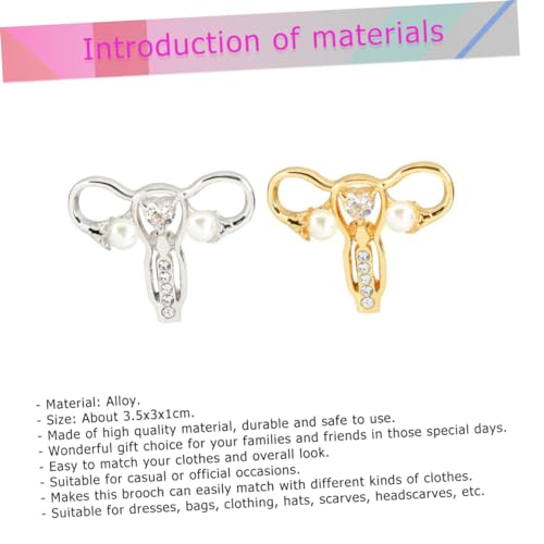 AKOOSY Alloy Brosche Mutter Uterus Form Modisches Schmuckstück für Frauen und Mädchen Vielseitig Kombinierbar mit Kleidern Taschen Schals Langlebig und Sicher Geeignet für Alltag und von AKOOSY