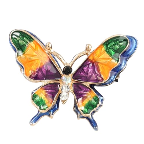 AKOOSY Alloy Schmetterlingsbrosche mit Strass und Perlen Bunte Anstecknadel für Kleidung Schal Kleid und Cardigan Langlebiges Mode accessoire für Damen und Mädchen von AKOOSY