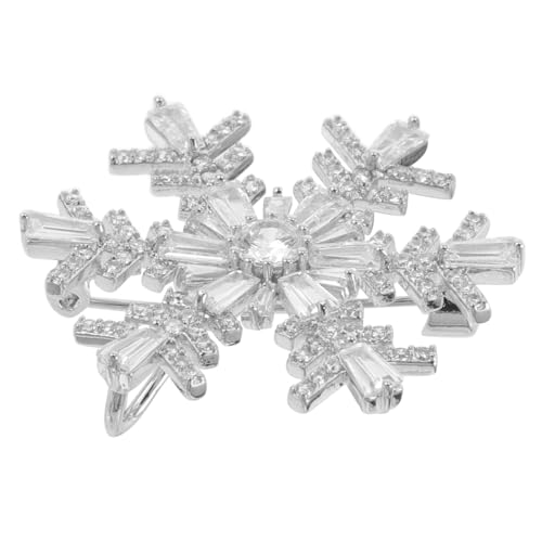 AKOOSY Anstecker Für Damen Weihnachtsaccessoires Anstecknadel Für Hut Jacke Revers Blumenstrauß Schneeflocken Anstecknadel Anzugjacke Reversnadel Brustbrosche Schneeflocken von AKOOSY