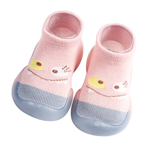 AKOOSY Anti rutsch Baumwoll Bodenschuhe Leichte Rutschfeste Socken für Kleinkinder Atmungsaktive Indoor Hausschuhe Cartoon Motiv für Lauflernschuhe und Alltag von AKOOSY