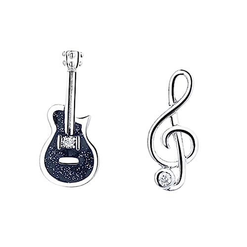 AKOOSY Asymmetrische Schwarze Gitarren Noten Ohrringe Trendige Musik Schmuckstücke für Frauen und Mädchen Leichte Ohrstecker Geeignet für Alltag Party AKOOSY Asymmetrische Schwarze Gitarren Noten Ohrringe Trendige Musik Schmuckstücke für Frauen und Mädchen Leichte Ohrstecker Geeignet für Alltag Party von AKOOSY