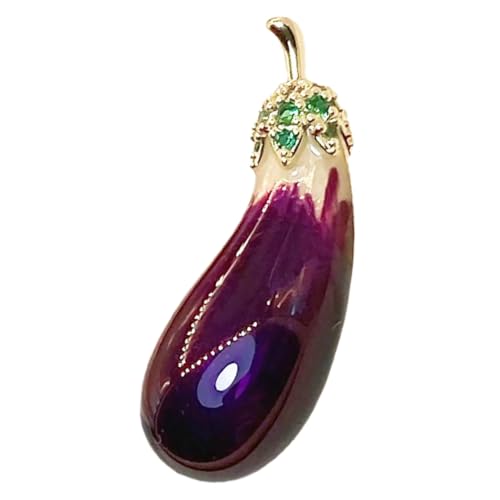 AKOOSY Auberginen Brosche Anstecknadel für Damen Schmuckclip als Verschluss Dekoration für Pullover Jacken T Shirts Geeignet zu Valentinstag Muttertag Jubiläum von AKOOSY