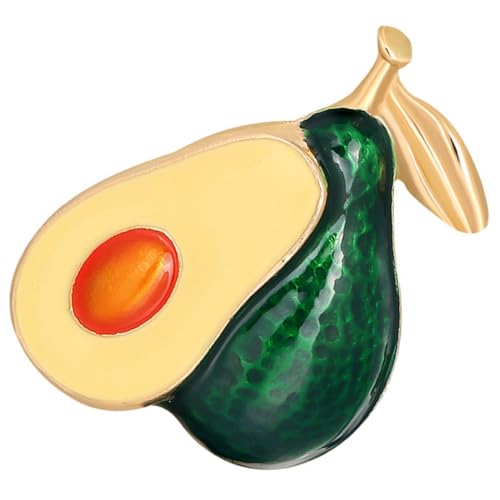 AKOOSY Avocado Brosche Anstecknadel aus Langlebiger Legierung Leichtes Design Modisches Obst Accessoire für Kleidung Taschen Hüte Schals und Anzüge für Damen und Alltagsschmuck von AKOOSY