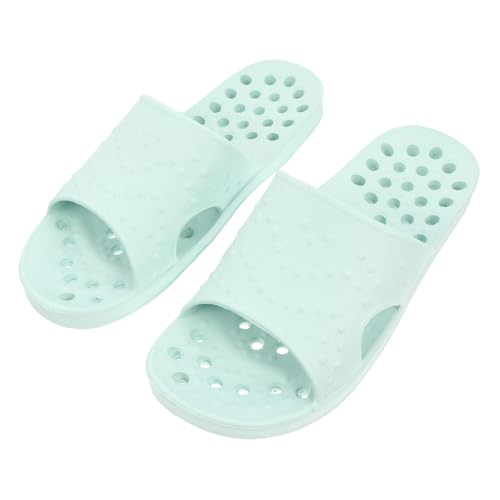 AKOOSY Badezimmer Hausschuhe Offen Zeh Quick dry Badesandalen Rutschfest Atmungsaktiv Leichte Duschschuhe mit Drainage Löchern für Damen Herren Himmelblau von AKOOSY