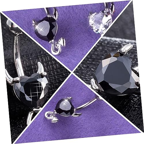 AKOOSY Bauchnabelpiercing Damen Herz Anhänger Zirkonia Bauchnabel Schmuck Nabelring Stylisch für Festival Party Tanz von AKOOSY