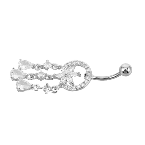 AKOOSY Bauchnabelpiercing Dreamcatcher Anhänger Glänzend und Hautfreundlich Komfortabler Bauchnabelring Körperschmuck für Damen Robust und Präzise Gefertigt Angenehm zu Tragen von AKOOSY