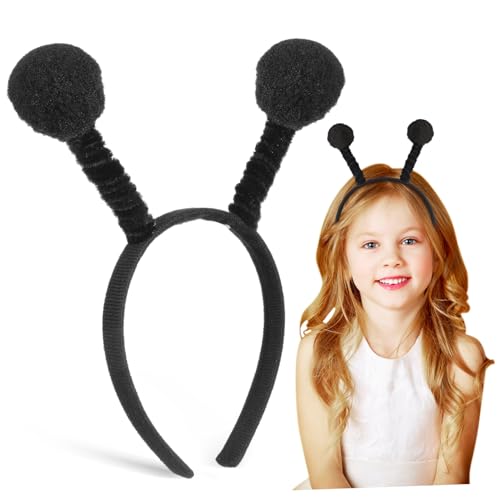 AKOOSY Bienen Kostüm Stirnband mit Antennen Schwarzes Haarreif Accessoire für Karneval Party Fasching Geeignet für Haartypen und Kostüm Events von AKOOSY
