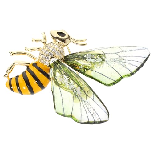 AKOOSY Bienenbrosche Transparent Flügel Kreative Schmuck Anstecknadel Modische Damen Kleidung Accessoire Leicht Für Jacken Taschen Kleider von AKOOSY