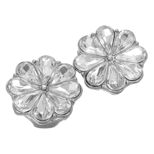 AKOOSY Blumen Manschettenknöpfe mit Strassbesatz Langlebige Legierung Kreative Blütenform Herren Hemd Accessoires Stilvolle Geschenkidee von AKOOSY