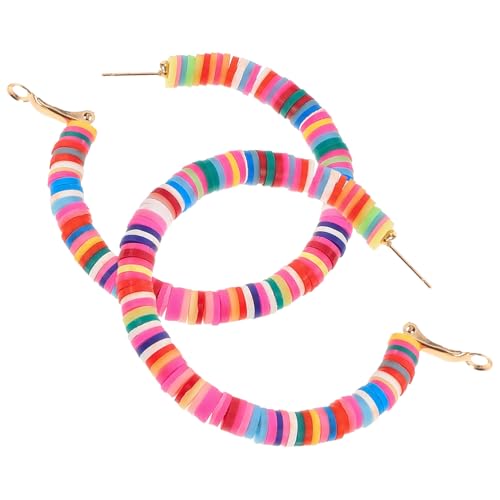 AKOOSY Bohemia Ohrringe Damen Runde Ohrhänger Bunte Polymer Clay Leicht Handgemacht Modisch Alltag Party Schmuck AKOOSY Bohemia Ohrringe Damen Runde Ohrhänger Bunte Polymer Clay Leicht Handgemacht Modisch Alltag Party Schmuck von AKOOSY